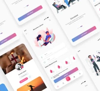 Blood App Design Interface Showcase