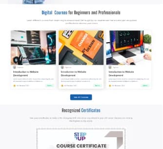 Website Landing Page Developement Interface Showcase