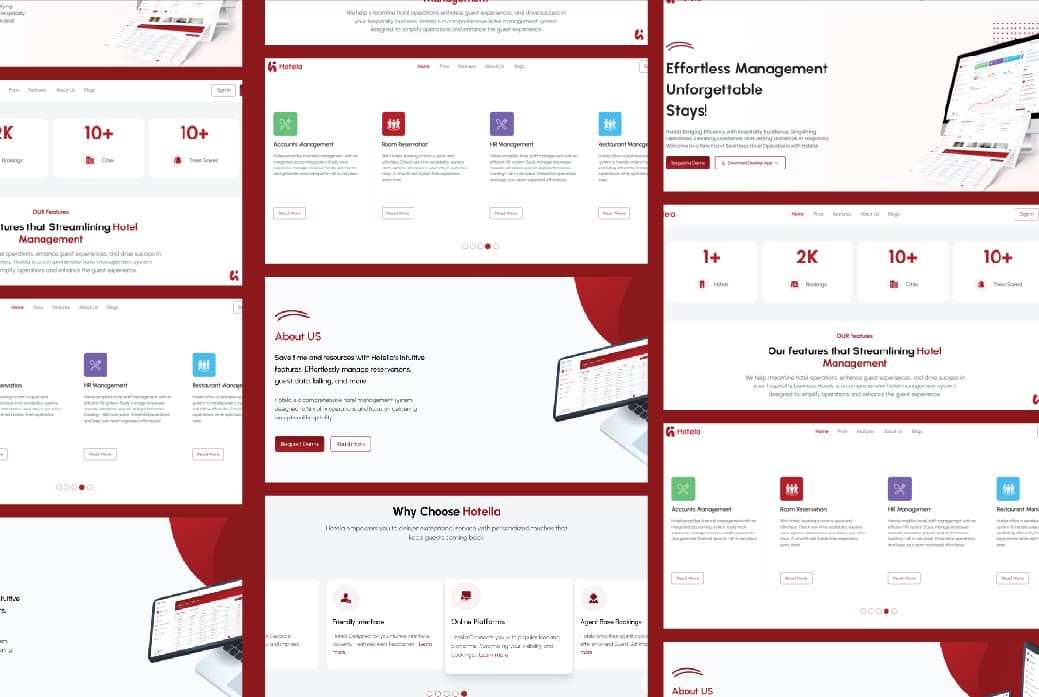 HotelaApp Website Dashboard